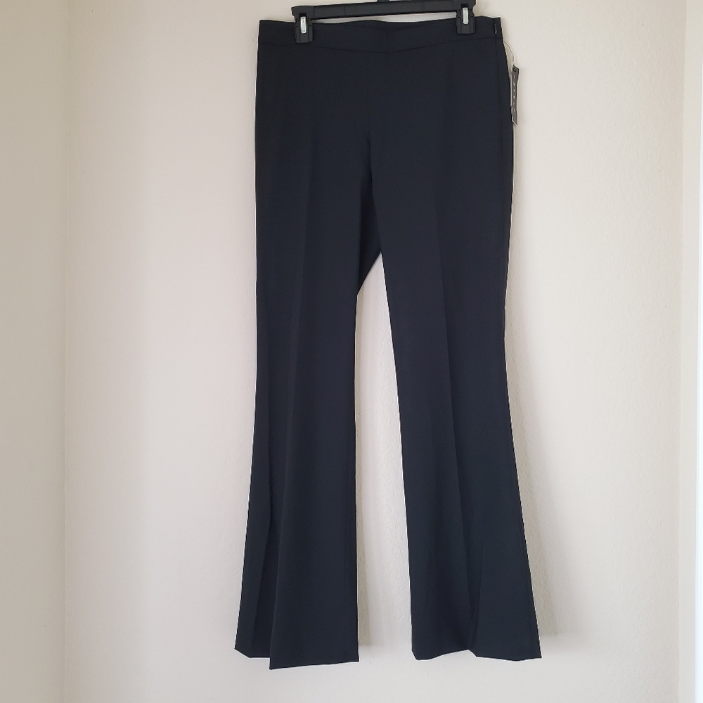 Theory Women Wool Black Flare Leg dress Pants Sz8 Julianne Tailor Trouser Office